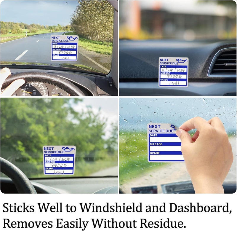 GUEER for Oil Change Stickers 300 Pcs 2”x 2” Service Black Stickers, Next Service Due Reminder Sticker Labels, Easy to Write on, Easy to Peel with No Residue - Image 2